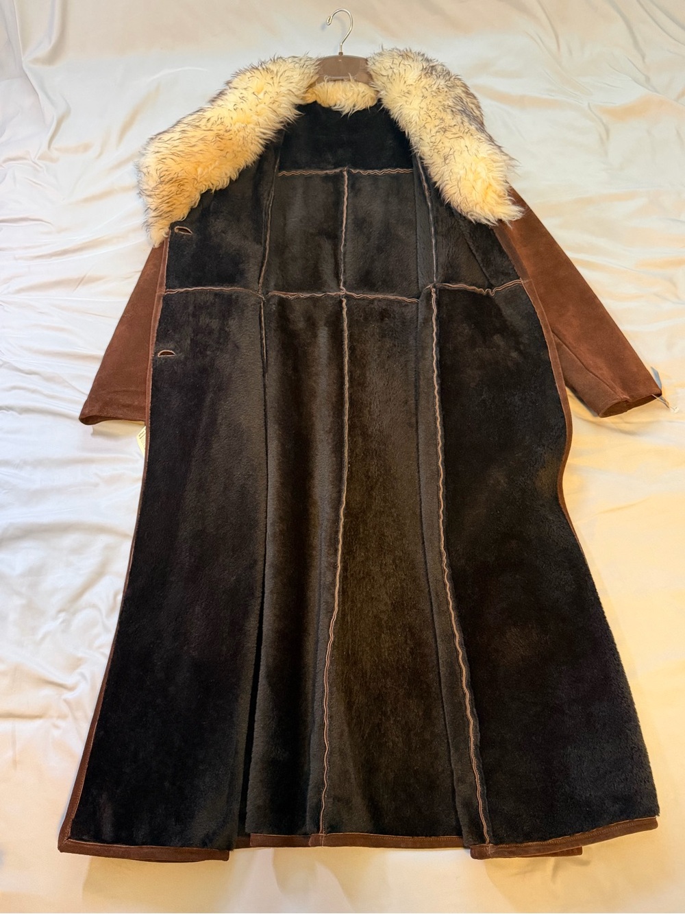 Vintage 1970s Lane Bryant Suede Maxi Coat Tagged 18 Fits Modern 10/12 NWT - Picture 13 of 15
